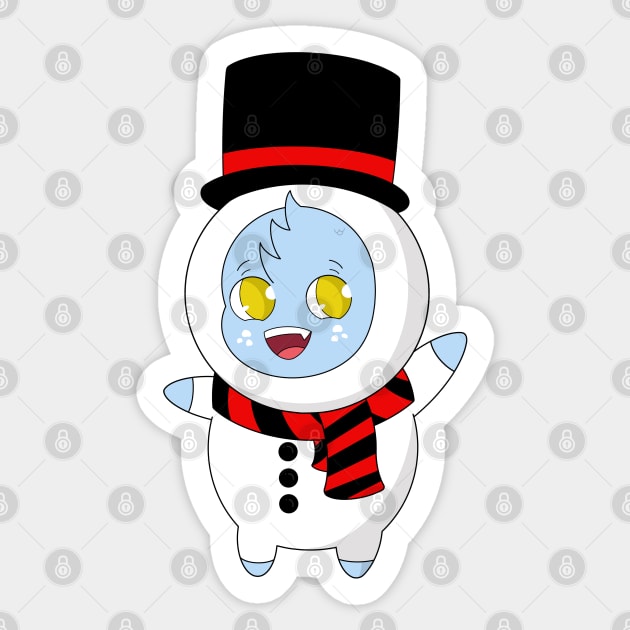 Snowman Jake Sticker by garciajey